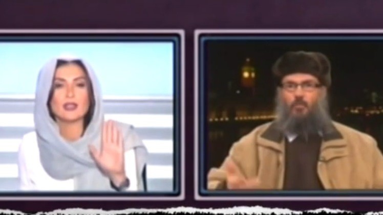 Así reacciona esta presentadora libanesa cuando un clérigo islamista la manda callar en directo