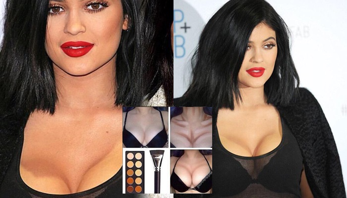 kylie jenner se maquilla los pechos para aumentarlos