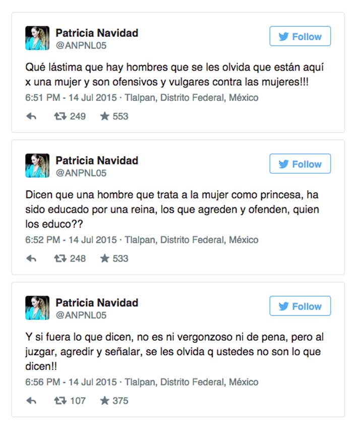 a patricia natividad se le cae la compresa