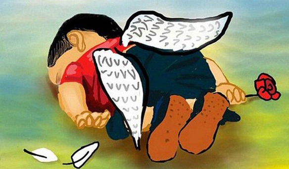 homenajes a niño sirio muerto en la playa