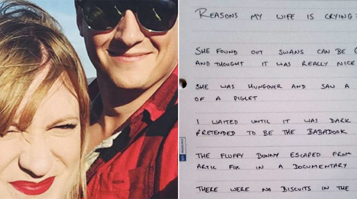 lista que de cosas que emocionan a su mujer