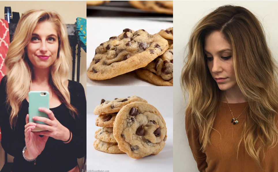 pelo inspirado en galletas con chips de chocolate