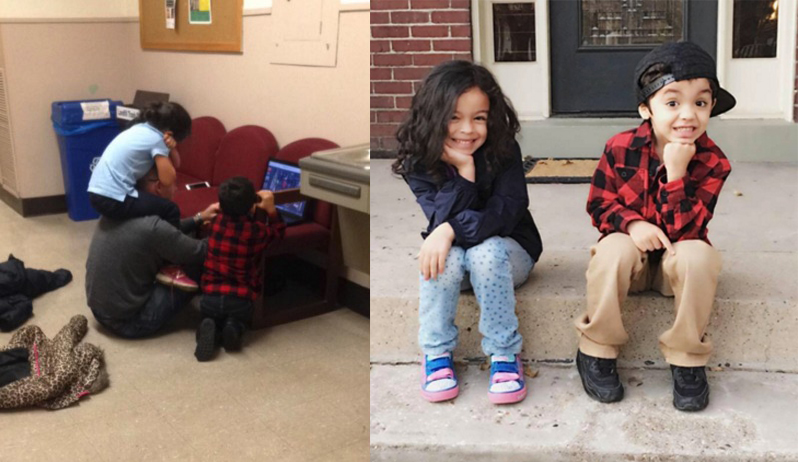 profesor cuida hijos de una alumna