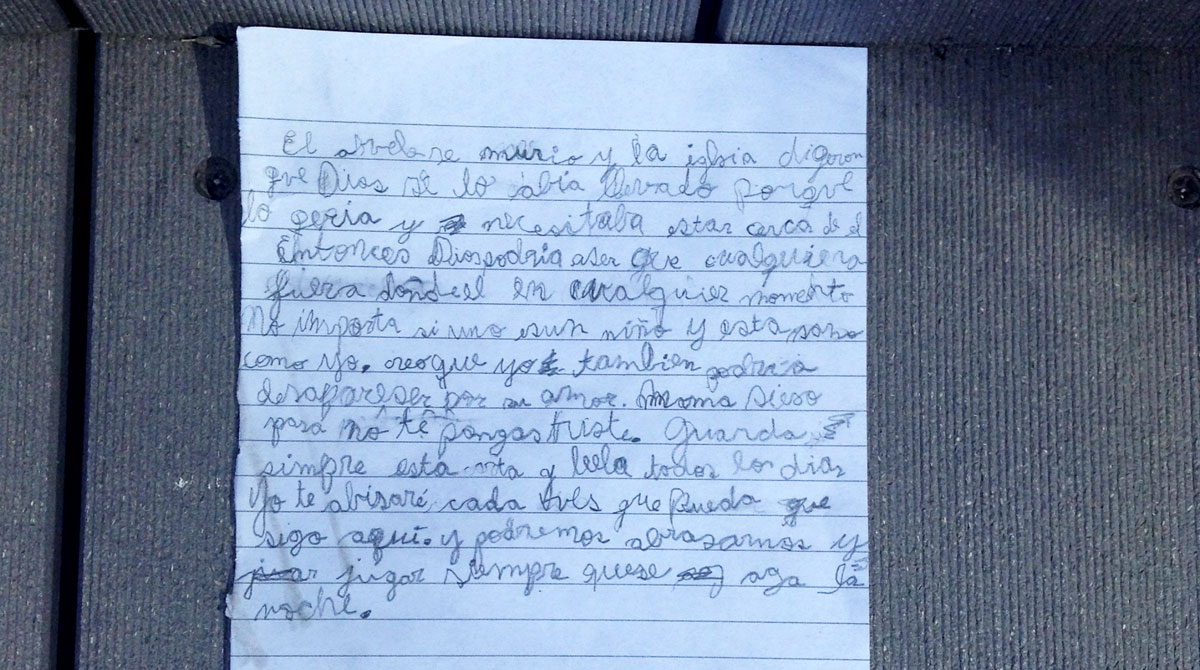 carta niño muerte abuelo 