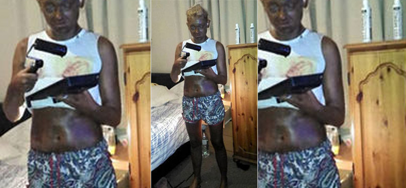 pintada de negro por un tutorial 