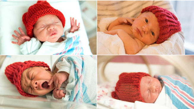 gorros rojos al nacer campaña
