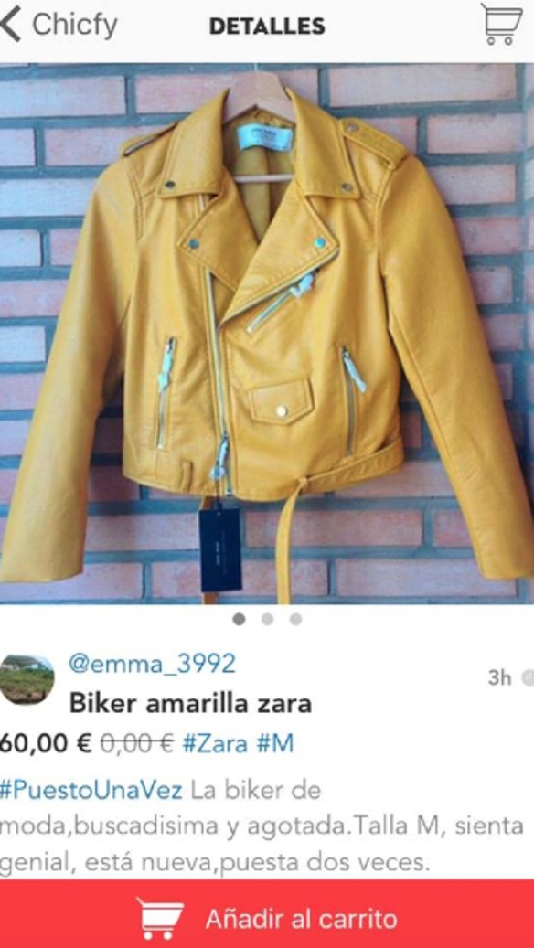 chaqueta amarilla zara