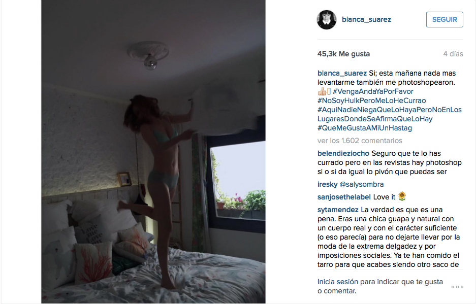 polemica blanca suarez photoshop