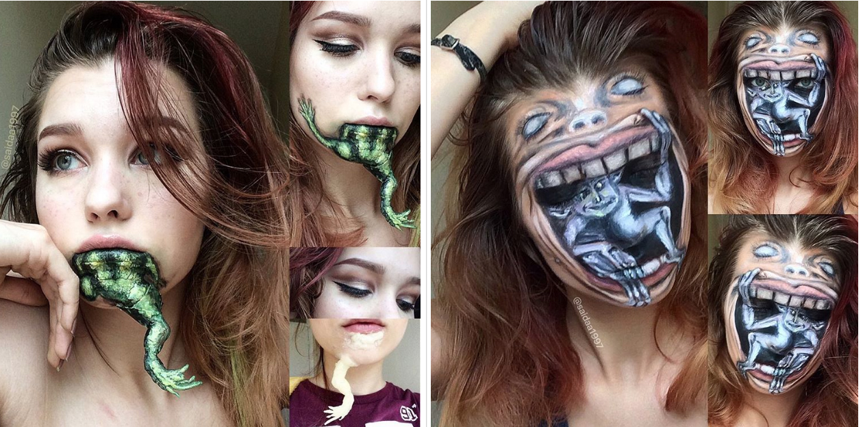 maquillaje monstruoso