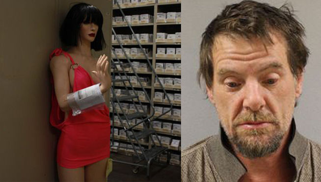 hombre roba a un maniqui