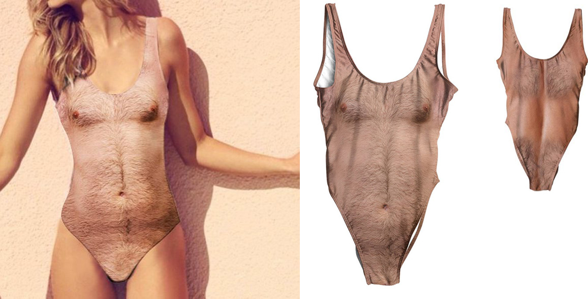 El bañador peludo de moda para confundir a los mirones en la playa