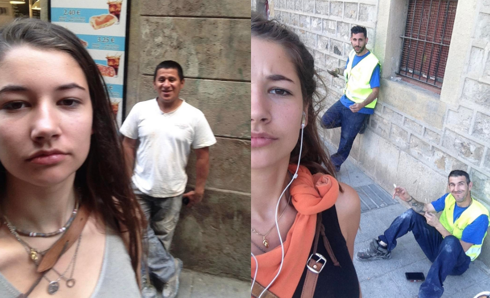 Se hace selfie con los que la piropean para denunciar el acoso callejero