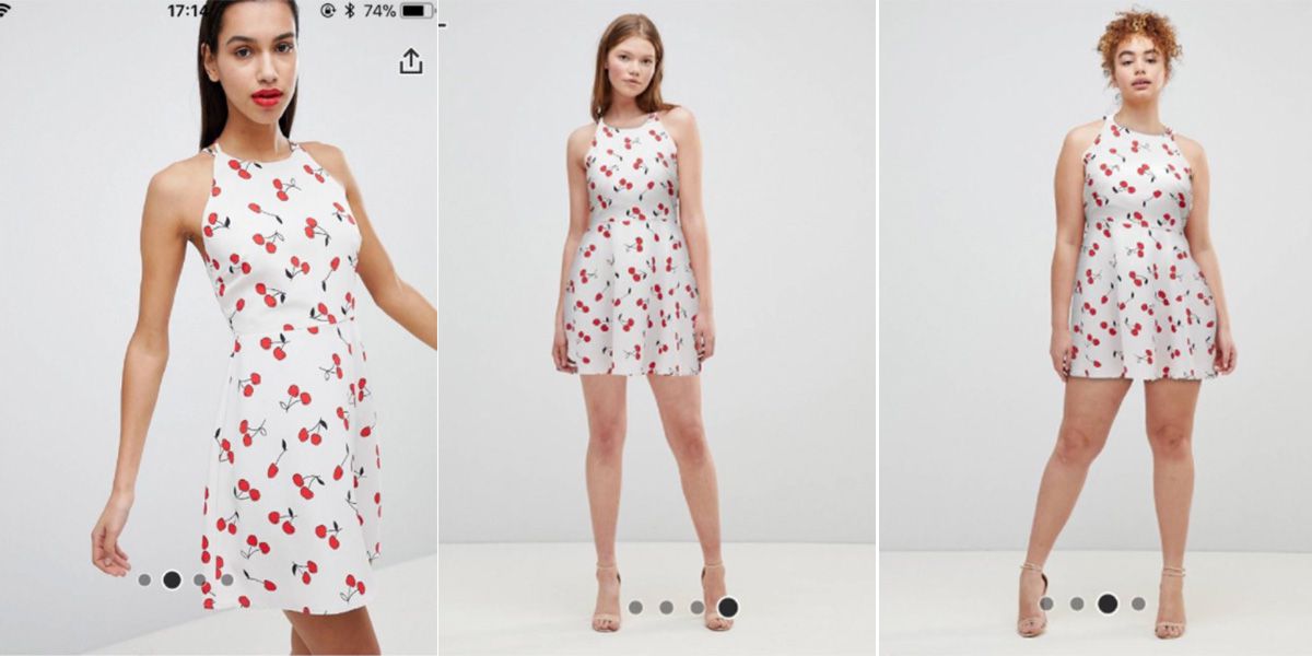 asos distintas tallas