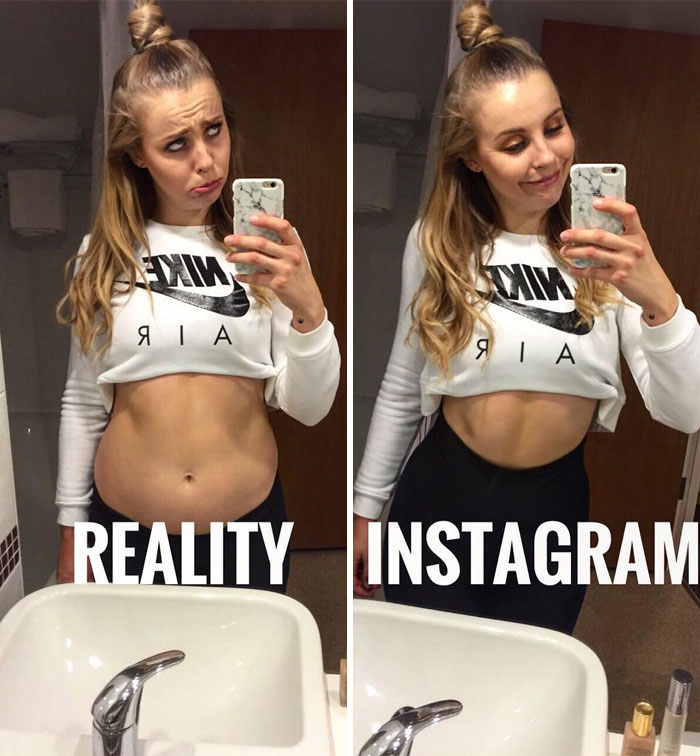 realidad vs instagram chessie king