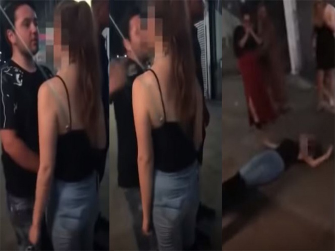 Una mujer es hospitalizara después de que un hombre la golpeara en la calle