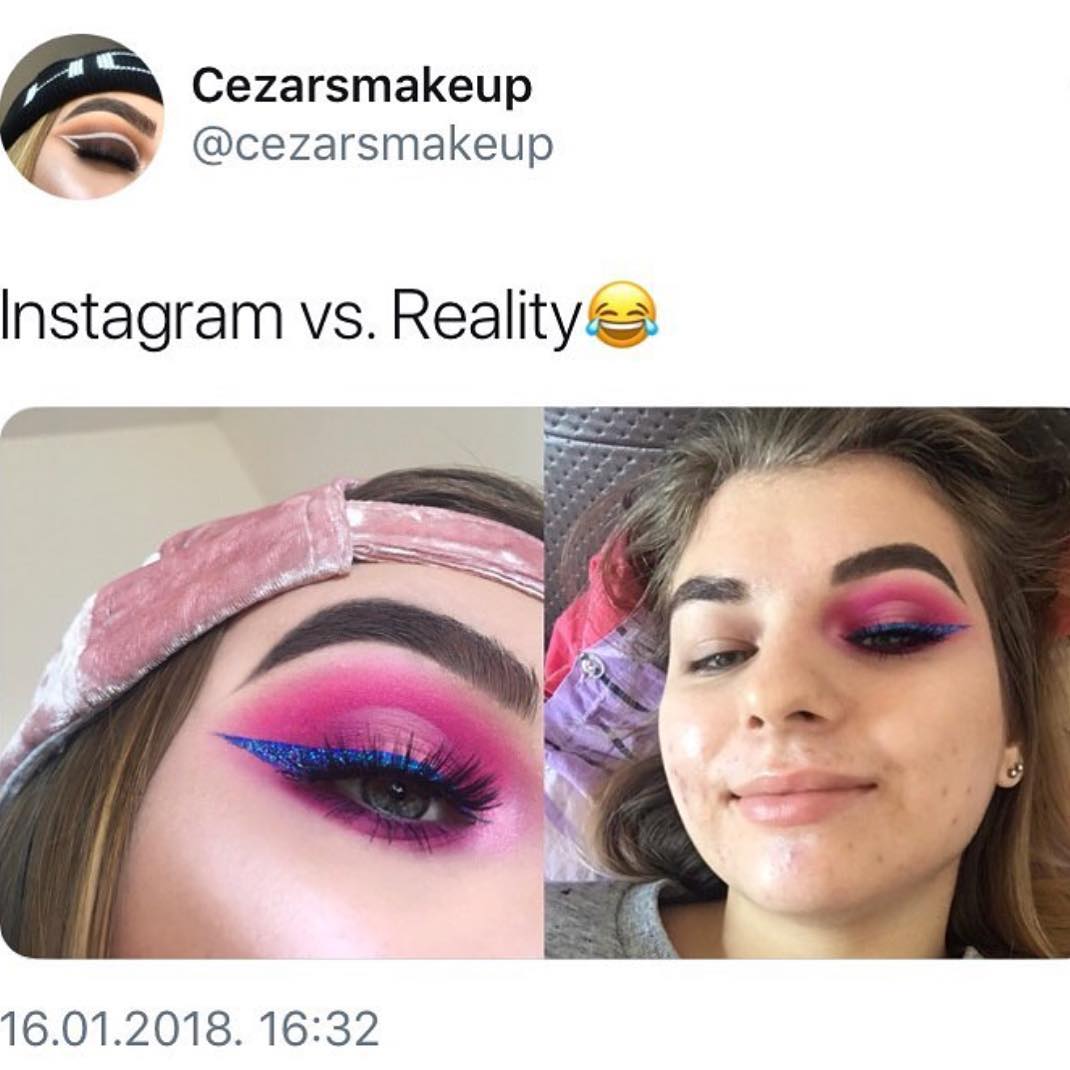 instagram vs vida real