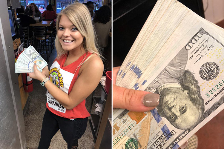 Pide agua en un restaurante y deja diez mil dólares de propina