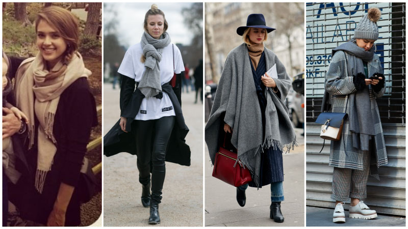 Cómo usar una bufanda de manta 5