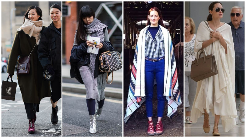 Cómo usar una bufanda de manta 7