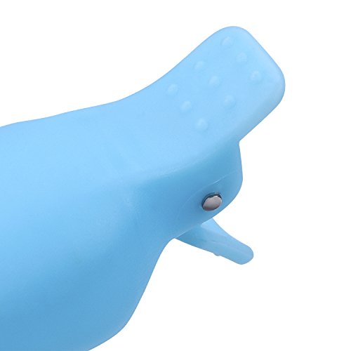 10 Piezas Clip de Removedor de Esmaltes de Uña Pinza de Arte de Uñas de Acrílico Herramienta de Manicura (Azul)