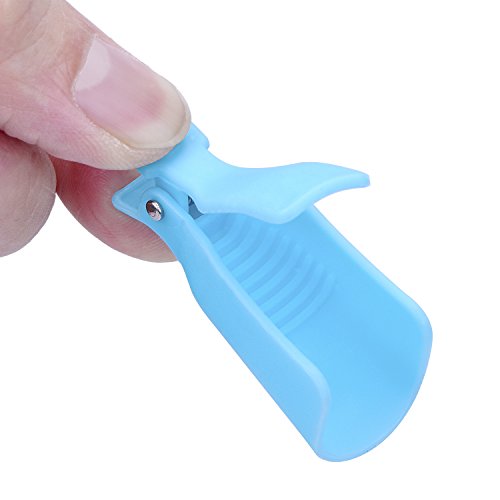 10 Piezas Clip de Removedor de Esmaltes de Uña Pinza de Arte de Uñas de Acrílico Herramienta de Manicura (Azul)