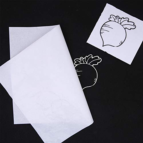 100 hojas de papel de transferencia de carbono, color blanco de 11,7 x 21,1 cm, papel de transferencia con lápiz capacitivo para patrón de transferencia en madera, papel, lienzo