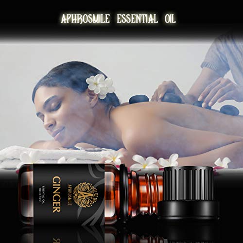 100% puro Ginger Aceite Perfumado para difusor, 0,33oz-10ml Aromaterapia Jengibre Aceite Esencial para humidificador, grado terapéutico jengibre fragancia aceite esencial para masaje, Casa