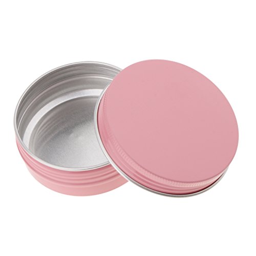 10pcs Cosméticos Caja de Aluminio Redondo Crema Envases de Bálsamo Labial Vacíos Frascos de Estaño - 10x60ml rosado