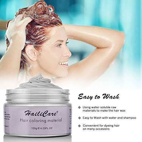 120g Cera para el cabello, Crema Para Colorante Pelo Temporal Duradera, Lavable Tinte Temporal Capilares, Color del Cabello Crema Para Colorante Pelo para Fiesta, Cosplay, Carnaval, Navidad - Blanco