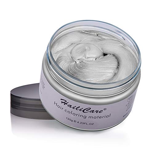 120g Cera para el cabello, Crema Para Colorante Pelo Temporal Duradera, Lavable Tinte Temporal Capilares, Color del Cabello Crema Para Colorante Pelo para Fiesta, Cosplay, Carnaval, Navidad - Blanco