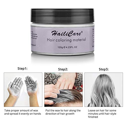 120g Cera para el cabello, Crema Para Colorante Pelo Temporal Duradera, Lavable Tinte Temporal Capilares, Color del Cabello Crema Para Colorante Pelo para Fiesta, Cosplay, Carnaval, Navidad - Azul