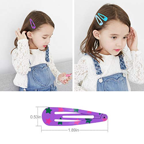 120pcs Pinza de Pelo, PAMIYO Metal Multicolor Pelo Horquillas Diseño de Impreso Coloridos Accesorios Cabello para Niñas Infantiles