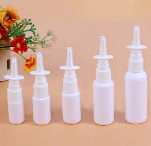 12pcs portátil recargables, caña de plástico botella de Spray Nasal maquillaje agua contenedor para el hogar y viajes uso blanco