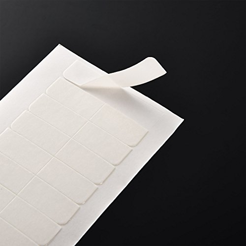 180 unidades de cinta de extensión de pelo pestañas de doble cara para reemplazo, 4 x 0,8 cm (blanco)