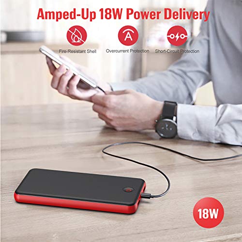 【18W PD QC 3.0 Carga rápida】HETP Power Bank 26800mAh Batería Externa Móvil,【Último Control Inteligente-IC】Powerbank con 3 Salidas y 2 Entradas Typo-C Cargador Portátil para Smartphones Tabletas y Más