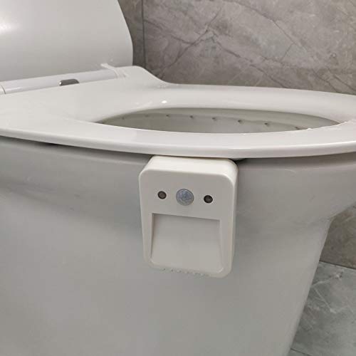 1pack Colorido Aseo Sensor De Movimiento Luz De La Noche De Inodoros Luz Del Baño Luz De La Noche Del Cuerpo Humano Automático Activado Movimiento Del Asiento De Tocador Del Sensor De Luces 16 Cambios