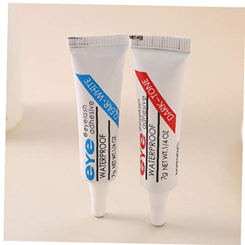 1PC fuerte influencia de la pestaña del pegamento adhesivo sin látex latigazo del aplicador de adhesivo hipoalergénico para la tira de pestañas Extensión pestañas artificiales (tono oscuro)