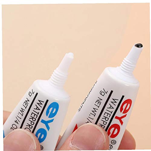 1PC fuerte influencia de la pestaña del pegamento adhesivo sin látex latigazo del aplicador de adhesivo hipoalergénico para la tira de pestañas Extensión pestañas artificiales (tono oscuro)