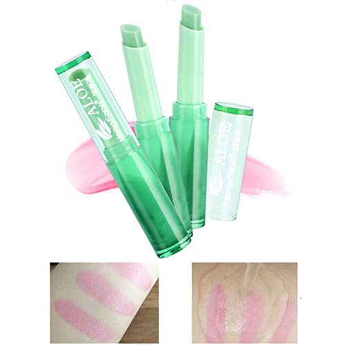 1PC Lápiz labial orgánico Lápiz labial de gelatina de aloe vera Bálsamo labial de larga duración Cambio de color mágico Bálsamo labial nutritivo Ingredientes seguros Maquillaje para labios