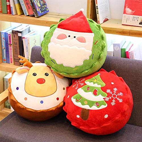 1pcs Almohada para árbol de Navidad Juguete de Peluche Santa Claus Elk Cake Cup Doll Colgante Llavero Decoración Fiesta niños Niña,Árbol de Navidad