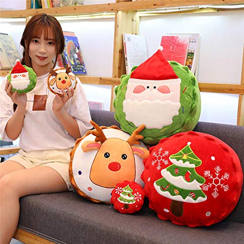 1pcs Almohada para árbol de Navidad Juguete de Peluche Santa Claus Elk Cake Cup Doll Colgante Llavero Decoración Fiesta niños Niña,Árbol de Navidad