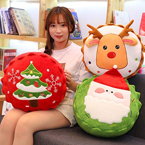 1pcs Almohada para árbol de Navidad Juguete de Peluche Santa Claus Elk Cake Cup Doll Colgante Llavero Decoración Fiesta niños Niña,Árbol de Navidad