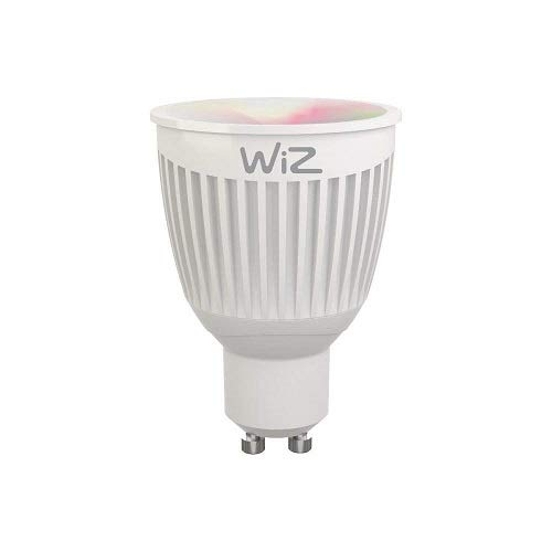 2-Pack Bombillas LED WiZ Inteligente con Conexión WiFi, Casquillo GU10, luz Blanca y de Colores con WiZmote Mando a Distancia. Regulable, 64.000 Tonos de Blanco, 16 Millones de Colores.