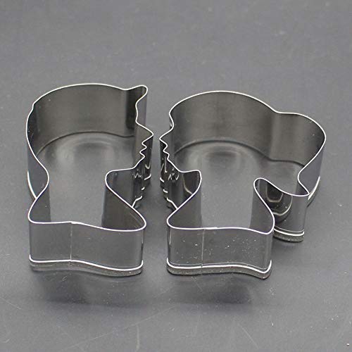 2 Unid 3D Cortador de Galletas Amantes Forma Herramienta de decoración de pasteles Moldes para hornear para pasteles de boda Fondant Molde de bizcocho Moldes de pastel de envío gratis