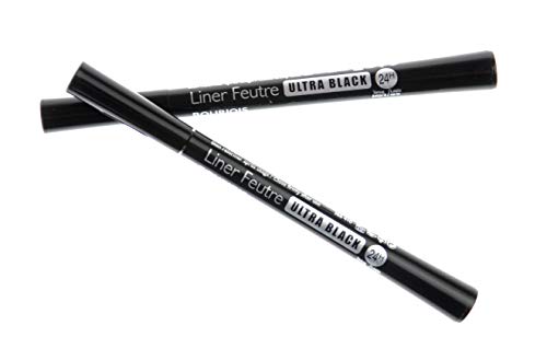 2 x Bourjois Paris Liner Feutre Liquid Eyeliner Felt Pen 0.8ml - Ultra Black