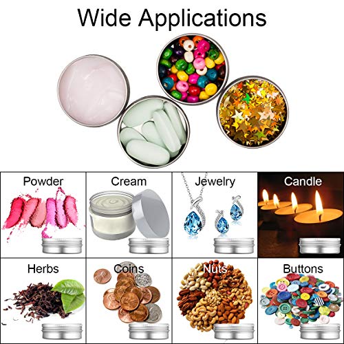 20 Piezas Tarros de Aluminio vacío Recipiente de cosmética para Crema loción máscaras Mini Velas cosméticos Arte de uñas (20 ml)