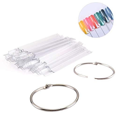 200 Soportes de Exhibición De Esmalte de Uñas, Arte de Uñas de Exhibición En Mostrador, Tarjetas de Colores Con Forma de Abanico de Esmalte de Uñas, Plantilla de Ejercicio de Muestra de Uñas