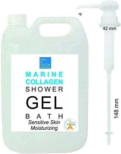 2000 ml Gel de Ducha Nacarado Extra Suave Pieles Muy Sensibles y Secas Gel de Baño Colágeno Marino Uso Diario