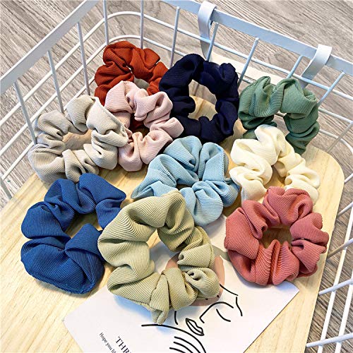 2020 Verano Fashion Daisy Scrunchies Gum Hairband, Mujeres Niñas Impresas Floral Elásticas Bandas De Pelo Diadema Diadema De Cola De Caballo Accesorio De Color Crema-