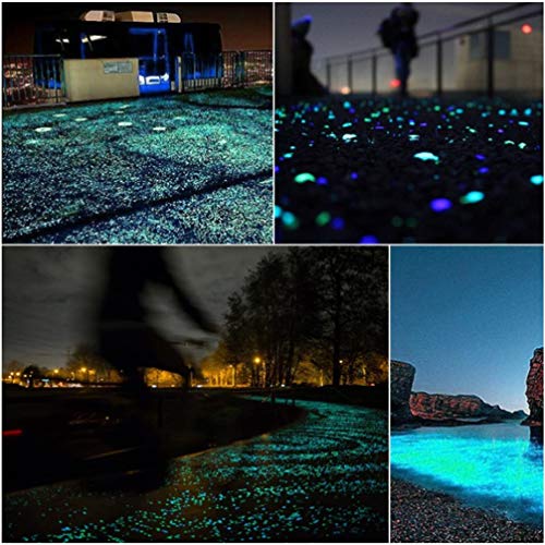 220 guijarros luminosos, resina decorativa grava, cielo nocturno luminoso, para acuario pecera, decoración de corredor de parque, maceta de flores, decoración de guijarros, color rosa